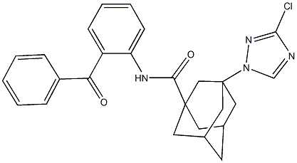 N-(2-benzoylphenyl)-3-(3-chloro-1H-1,2,4-triazol-1-yl)-1-adamantanecarboxamide Structure