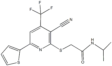 2-{[3-cyano-6-(2-thienyl)-4-(trifluoromethyl)-2-pyridinyl]sulfanyl}-N-isopropylacetamide|