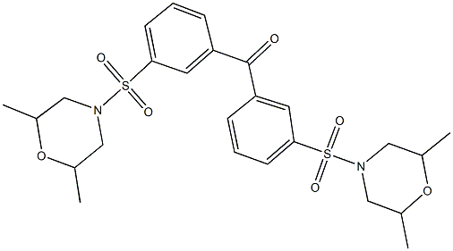 bis{3-[(2,6-dimethyl-4-morpholinyl)sulfonyl]phenyl}methanone Struktur