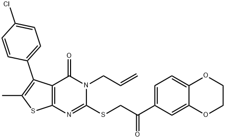 3-allyl-5-(4-chlorophenyl)-2-{[2-(2,3-dihydro-1,4-benzodioxin-6-yl)-2-oxoethyl]sulfanyl}-6-methylthieno[2,3-d]pyrimidin-4(3H)-one|