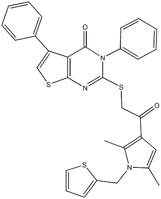 2-({2-[2,5-dimethyl-1-(thien-2-ylmethyl)-1H-pyrrol-3-yl]-2-oxoethyl}sulfanyl)-3,5-diphenylthieno[2,3-d]pyrimidin-4(3H)-one|