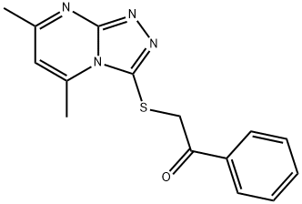 2-[(5,7-dimethyl[1,2,4]triazolo[4,3-a]pyrimidin-3-yl)sulfanyl]-1-phenylethanone|