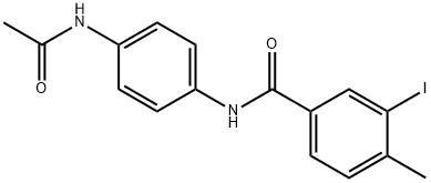 N-[4-(acetylamino)phenyl]-3-iodo-4-methylbenzamide Struktur