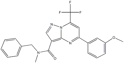 N-benzyl-5-(3-methoxyphenyl)-N-methyl-7-(trifluoromethyl)pyrazolo[1,5-a]pyrimidine-3-carboxamide Structure