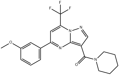 methyl 3-[3-(1-piperidinylcarbonyl)-7-(trifluoromethyl)pyrazolo[1,5-a]pyrimidin-5-yl]phenyl ether|