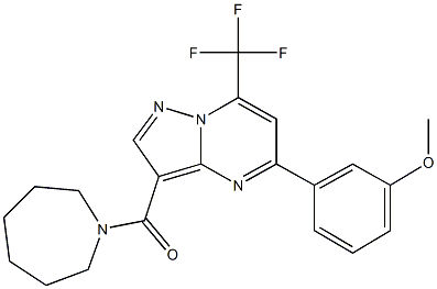 3-[3-(1-azepanylcarbonyl)-7-(trifluoromethyl)pyrazolo[1,5-a]pyrimidin-5-yl]phenyl methyl ether Structure