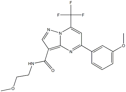 N-(2-methoxyethyl)-5-(3-methoxyphenyl)-7-(trifluoromethyl)pyrazolo[1,5-a]pyrimidine-3-carboxamide Structure