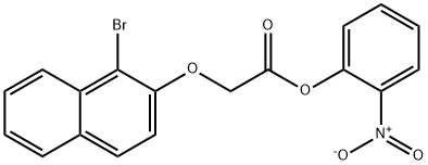 2-nitrophenyl [(1-bromo-2-naphthyl)oxy]acetate Struktur