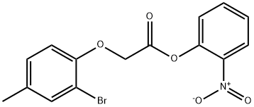 2-nitrophenyl (2-bromo-4-methylphenoxy)acetate 结构式