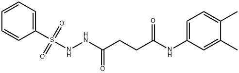 N-(3,4-dimethylphenyl)-4-oxo-4-[2-(phenylsulfonyl)hydrazino]butanamide,496039-66-8,结构式
