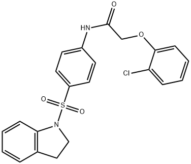 2-(2-chlorophenoxy)-N-[4-(2,3-dihydro-1H-indol-1-ylsulfonyl)phenyl]acetamide Struktur