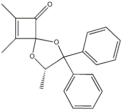 2,3,7-trimethyl-6,6-diphenyl-5,8-dioxaspiro[3.4]oct-2-en-1-one 结构式