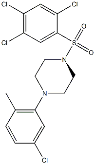 1-(5-chloro-2-methylphenyl)-4-[(2,4,5-trichlorophenyl)sulfonyl]piperazine Structure