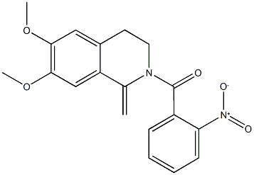 2-{2-nitrobenzoyl}-6,7-dimethoxy-1-methylene-1,2,3,4-tetrahydroisoquinoline,49619-31-0,结构式