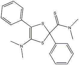 4-(dimethylamino)-N,N-dimethyl-2,5-diphenyl-1,3-dithiole-2-carbothioamide 化学構造式
