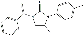 1-benzoyl-4-methyl-3-(4-methylphenyl)-1,3-dihydro-2H-imidazole-2-thione 结构式