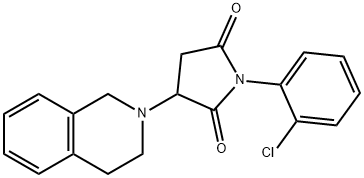 1-(2-chlorophenyl)-3-(3,4-dihydro-2(1H)-isoquinolinyl)-2,5-pyrrolidinedione,496774-15-3,结构式