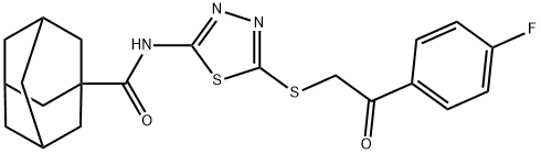 N-(5-{[2-(4-fluorophenyl)-2-oxoethyl]sulfanyl}-1,3,4-thiadiazol-2-yl)-1-adamantanecarboxamide Structure