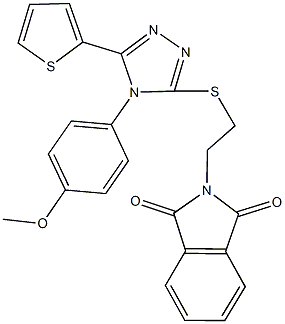 2-(2-{[4-(4-methoxyphenyl)-5-(2-thienyl)-4H-1,2,4-triazol-3-yl]sulfanyl}ethyl)-1H-isoindole-1,3(2H)-dione,496776-31-9,结构式