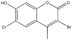3-bromo-6-chloro-7-hydroxy-4-methyl-2H-chromen-2-one Structure