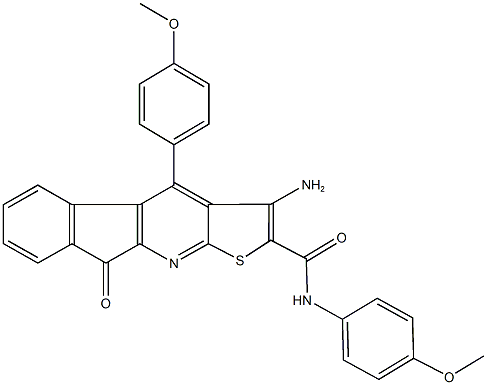 3-amino-N,4-bis(4-methoxyphenyl)-9-oxo-9H-indeno[2,1-b]thieno[3,2-e]pyridine-2-carboxamide|