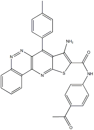 496784-84-0 N-(4-acetylphenyl)-8-amino-7-(4-methylphenyl)thieno[3',2':5,6]pyrido[3,2-c]cinnoline-9-carboxamide