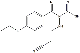 3-{[3-(4-ethoxyphenyl)-5-mercapto-4H-1,2,4-triazol-4-yl]amino}propanenitrile Struktur