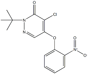 2-tert-butyl-4-chloro-5-{2-nitrophenoxy}pyridazin-3(2H)-one 结构式