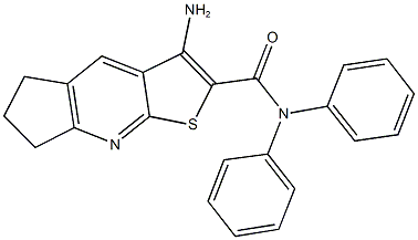 3-amino-N,N-diphenyl-6,7-dihydro-5H-cyclopenta[b]thieno[3,2-e]pyridine-2-carboxamide,496785-85-4,结构式