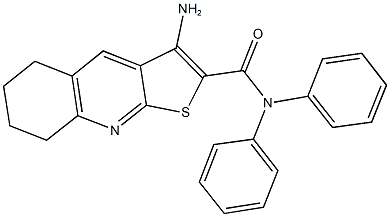 3-amino-N,N-diphenyl-5,6,7,8-tetrahydrothieno[2,3-b]quinoline-2-carboxamide Struktur