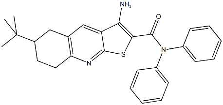 496785-87-6 3-amino-6-tert-butyl-N,N-diphenyl-5,6,7,8-tetrahydrothieno[2,3-b]quinoline-2-carboxamide