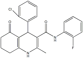 4-(2-chlorophenyl)-N-(2-fluorophenyl)-2-methyl-5-oxo-1,4,5,6,7,8-hexahydro-3-quinolinecarboxamide|