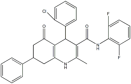 496786-12-0 4-(2-chlorophenyl)-N-(2,6-difluorophenyl)-2-methyl-5-oxo-7-phenyl-1,4,5,6,7,8-hexahydro-3-quinolinecarboxamide