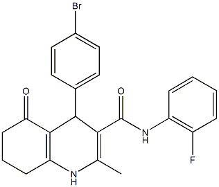 4-(4-bromophenyl)-N-(2-fluorophenyl)-2-methyl-5-oxo-1,4,5,6,7,8-hexahydro-3-quinolinecarboxamide|