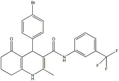 496786-76-6 4-(4-bromophenyl)-2-methyl-5-oxo-N-[3-(trifluoromethyl)phenyl]-1,4,5,6,7,8-hexahydro-3-quinolinecarboxamide