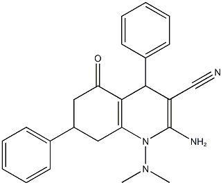 2-amino-1-(dimethylamino)-5-oxo-4,7-diphenyl-1,4,5,6,7,8-hexahydro-3-quinolinecarbonitrile|