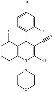 2-amino-4-(2,4-dichlorophenyl)-1-(4-morpholinyl)-5-oxo-1,4,5,6,7,8-hexahydro-3-quinolinecarbonitrile|