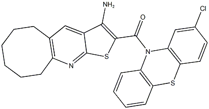 496787-01-0 2-[(2-chloro-10H-phenothiazin-10-yl)carbonyl]-5,6,7,8,9,10-hexahydrocycloocta[b]thieno[3,2-e]pyridin-3-ylamine