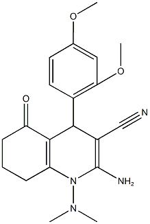 496787-25-8 2-amino-4-(2,4-dimethoxyphenyl)-1-(dimethylamino)-5-oxo-1,4,5,6,7,8-hexahydro-3-quinolinecarbonitrile