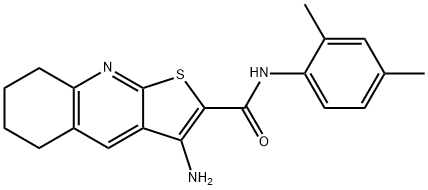 3-amino-N-(2,4-dimethylphenyl)-5,6,7,8-tetrahydrothieno[2,3-b]quinoline-2-carboxamide 化学構造式