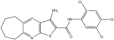3-amino-N-(2,4,5-trichlorophenyl)-6,7,8,9-tetrahydro-5H-cyclohepta[b]thieno[3,2-e]pyridine-2-carboxamide Structure