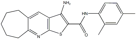 3-amino-N-(2,4-dimethylphenyl)-6,7,8,9-tetrahydro-5H-cyclohepta[b]thieno[3,2-e]pyridine-2-carboxamide Struktur