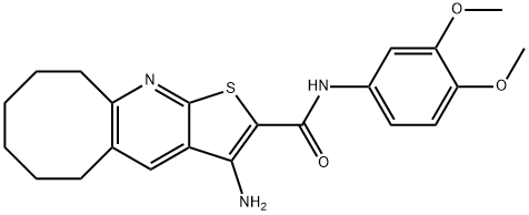 3-amino-N-(3,4-dimethoxyphenyl)-5,6,7,8,9,10-hexahydrocycloocta[b]thieno[3,2-e]pyridine-2-carboxamide Struktur