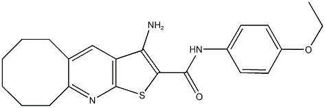 3-amino-N-(4-ethoxyphenyl)-5,6,7,8,9,10-hexahydrocycloocta[b]thieno[3,2-e]pyridine-2-carboxamide 结构式