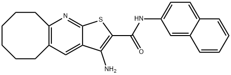 3-amino-N-(2-naphthyl)-5,6,7,8,9,10-hexahydrocycloocta[b]thieno[3,2-e]pyridine-2-carboxamide,496788-21-7,结构式
