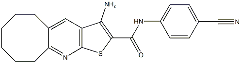 3-amino-N-(4-cyanophenyl)-5,6,7,8,9,10-hexahydrocycloocta[b]thieno[3,2-e]pyridine-2-carboxamide Structure