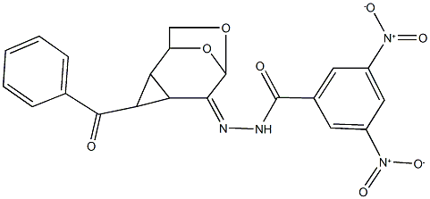 N'-(3-benzoyl-7,9-dioxatricyclo[4.2.1.0~2,4~]non-5-ylidene)-3,5-bisnitrobenzohydrazide Structure