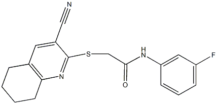 496804-63-8 2-[(3-cyano-5,6,7,8-tetrahydroquinolin-2-yl)sulfanyl]-N-(3-fluorophenyl)acetamide