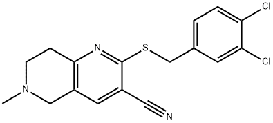 2-[(3,4-dichlorobenzyl)sulfanyl]-6-methyl-5,6,7,8-tetrahydro[1,6]naphthyridine-3-carbonitrile Structure