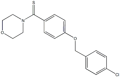 4-chlorobenzyl 4-(4-morpholinylcarbothioyl)phenyl ether Structure